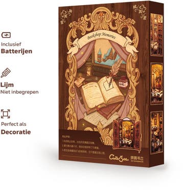 CuteBee Book Nook Bookshop Memories – Houten 3D Puzzel DI., Verzenden, Nieuw