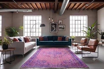 Roze vintage - Vloerkleed - 290 cm - 190 cm - met, Nieuw