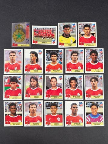 1994 Panini USA 94 World Cup, Maroc: complete team #397/415, Nieuw
