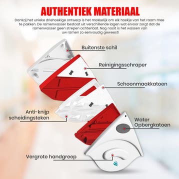 TibaGoods Magnetische Raamwisser Voor Dubbelglas -, Ophalen of Verzenden