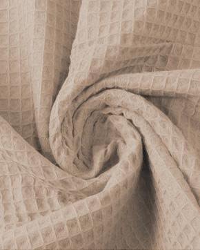 Wafel Katoen Beige/Taupe, Nieuw, Grijs