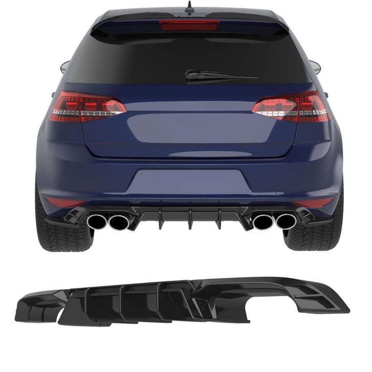 Diffuser geschikt voor Volkswagen Golf Mk7 R | 2013–2016, Auto diversen, Tuning en Styling