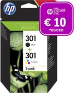 HP 301 - Inktcartridge kleur & zwart + Instant Ink tegoed, Verzenden, Nieuw