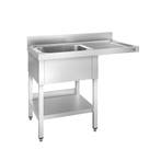 GGM Gastro | RVS Aanvoertafel voor doorschuifvaatwasser - |, Verzenden