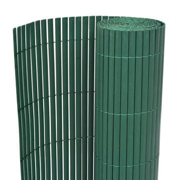 vidaXL Tuinafscheiding dubbelzijdig 90x300 cm PVC groen, Tuin en Terras, Schuttingen, Verzenden, Nieuw, Kunststof, Minder dan 1 meter