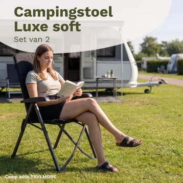 2dekans | TRVLMORE Luxe Campingstoelen Set van 2 -, Ophalen of Verzenden, Zo goed als nieuw, Zwart