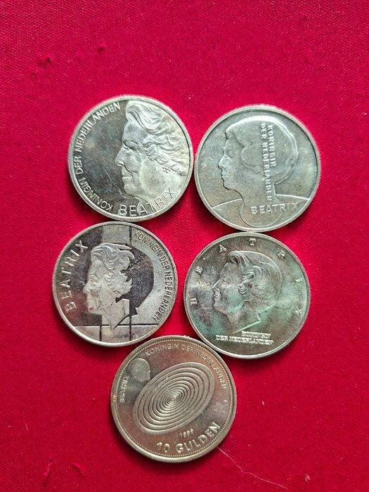 Nederland. 10 Gulden munten 1994/1999 (Zonder minimumprijs), Postzegels en Munten, Munten | Nederland