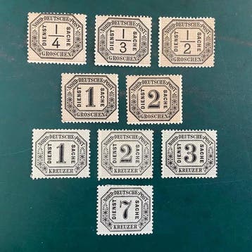 Noord-Duits Postgebied 1870 - Dienst : volledige gebied - MH, Gestempeld