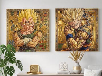 daveY - MAJIN VEGETA x GOHAN SSJ2 x KLIMT - GOLDEN SAIYANS, Nieuw