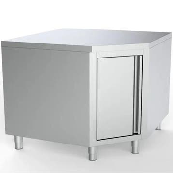 Hoekwerkbank  ESSENTIAL  RVS  Draaideur  1000x700x850(h)mm, Verzenden, Nieuw in verpakking