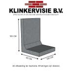 Keerwand 100cm Hoog. 100cm Lang. 60cm Voet. Grijs..., Ophalen of Verzenden, Nieuw