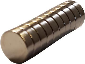 10 Schijfmagneten 10 mm diameter, 3 mm hoogte, Verzenden, Nieuw in verpakking