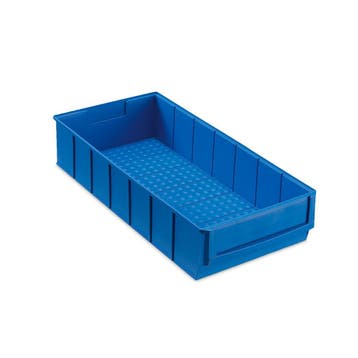 Magazijnbak, 400x183x81 mm, blauw kunststof, nieuw - Nieuw,, Ophalen of Verzenden