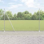 vidaXL Afrasteringspaal Zilverkleurig, Verzenden, Nieuw, IJzer