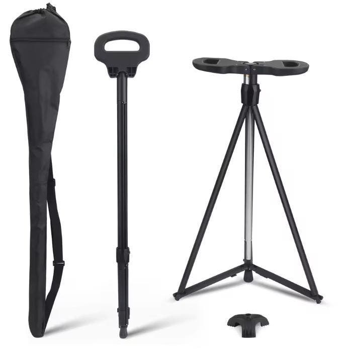 Opvouwbare Wandelstok met Zitje Verstelbare Stoel Loopstok, Sport en Fitness, Bergsport en Wandelen, Nieuw, Verzenden