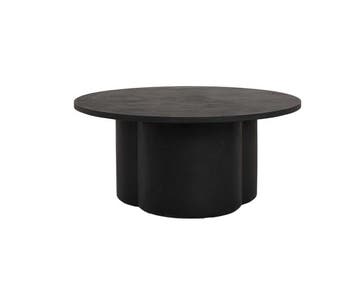 Tower Living Salontafel Palazzo rond teakhout 90 cm - zwart, Ophalen of Verzenden, Nieuw