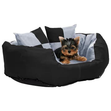 vidaXL Hondenkussen omkeerbaar en wasbaar 65x50x20 cm grijs, Dieren en Toebehoren, Honden-accessoires, Verzenden, Nieuw