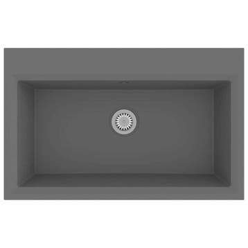 Spoelbak graniet 79x50cm | retourdeal 82% korting, Gebruikt, Minder dan 100 cm, Grijs, 25 tot 50 cm