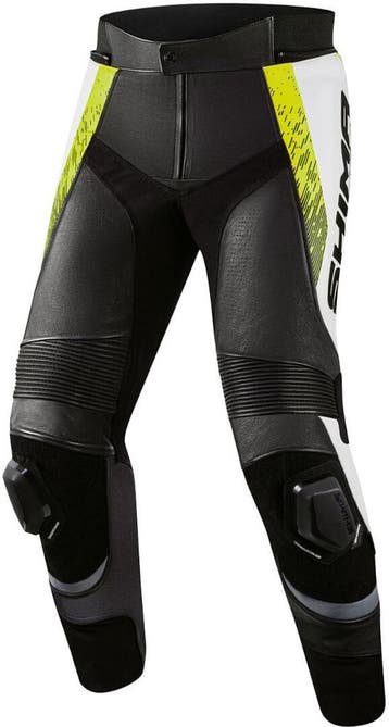 SHIMA STR 2.0 Zwart Wit Geel Leren Motorbroek, Motoren, Nieuw met kaartje, Broek | leer, SHIMA, Heren