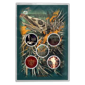 Lamb of God - Omens - Button 5-pack officiële merchandise, Ophalen of Verzenden