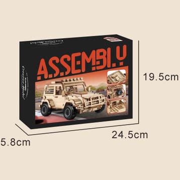C.M. SUV Jeep 125-delig met pull-back mechanisme Houten D..., Verzenden, Nieuw