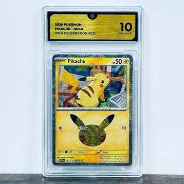 Pokémon Graded card - Pikachu 031 - 30th Anniversary –, Nieuw