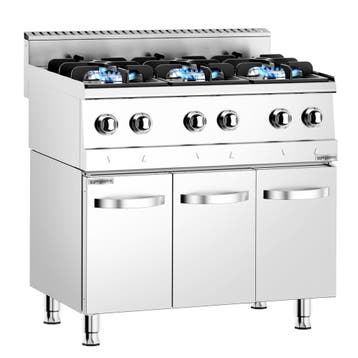 GGM Gastro | Gasfornuis - 900x600mm - 36,0 kW - 6 pits |, Verzenden