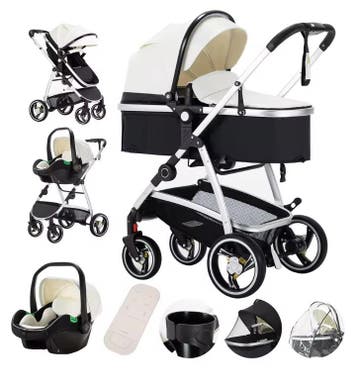 3-in-1 Baby Kinderwagen Reissysteem met Reiswieg, Verzenden, Nieuw