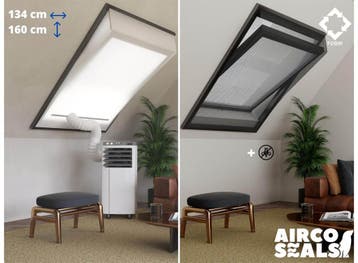 Raamafdichtingskit Mobiele Airco - Met Hor – 134 x 160 cm, Verzenden, Nieuw