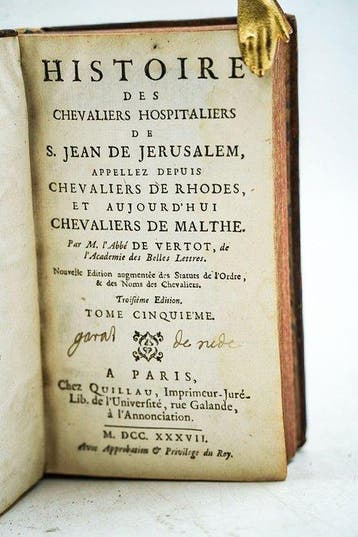 M. LAbbé de Vertot - Histoire des Chevaliers hospitaliers