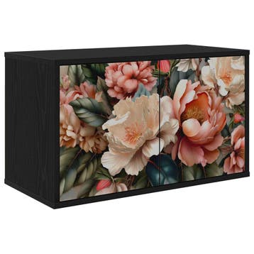 vidaXL Wandgemonteerd tv-meubel BORNE 69 x 33 x 40 cm Zwart, Minder dan 50 cm, Verzenden, Nieuw, Minder dan 100 cm