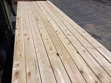 Yellow Cedar-channelsiding-rabatdelen-wandbekleding-€38,50m2, Doe-het-zelf en Verbouw, Hout en Planken, Ophalen, Minder dan 25 mm
