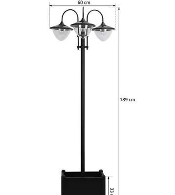 Solar Tuinlantaarn 189 cm – 18 LED, IP44 Waterdicht, Huis en Inrichting, Lampen | Hanglampen, Verzenden, Nieuw