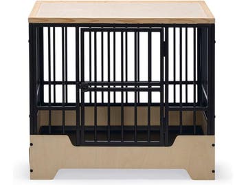 Designed by Lotte Quirine - Hondenbench - Verhoogde instap -, Dieren en Toebehoren, Verzenden, Zo goed als nieuw