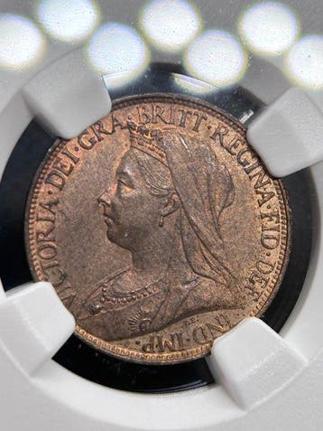 Verenigd Koninkrijk. Victoria. 1 Farthing 1895 NGC MS63RB