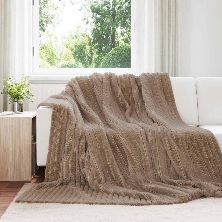 vidaXL Kleden 6 pcs Kameel 240 x 220 cm Fleece, Huis en Inrichting, Slaapkamer | Beddengoed, Bruin, Nieuw, Verzenden