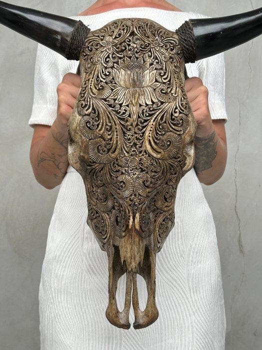 GEEN RESERVEPRIJS - Authentieke grote bruine handgesneden, Antiek en Kunst, Kunst | Designobjecten