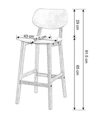 Set van 2 Witte Barkrukken – Kunstleer met Houten Poten, Verzenden, Wit, Nieuw, Bureaukruk