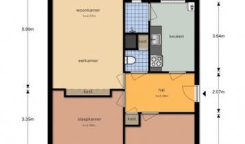 Te Huur 3 Kamer Appartement Herman Gorterstraat In Venlo, Direct bij eigenaar, Limburg, Appartement, Venlo
