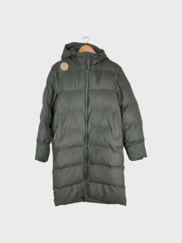 RAINS Puffer Jacket Heren maat XS Olive Green Vintage, Overige kleuren, RAINS, Ophalen of Verzenden, Zo goed als nieuw