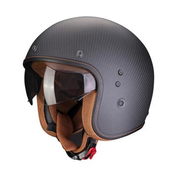Scorpion Belfast Carbon Evo Mat Zwart Jethelm, Motoren, Kleding | Motorhelmen, Jethelm, Nieuw met kaartje, Overige merken, Heren