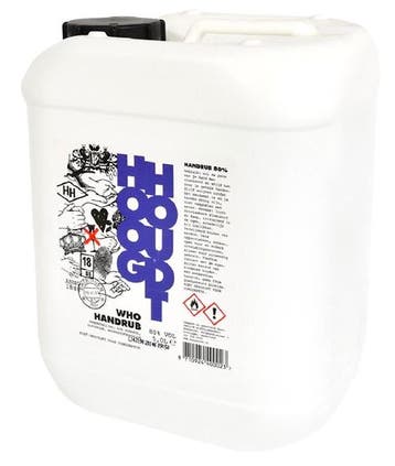 Hand desinfectievloeistof 80% alcohol 5L, Verzenden