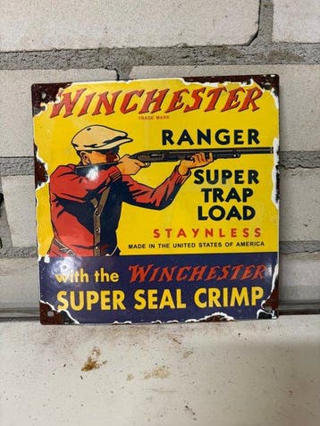 Winchester Ranger Super Trap Load – Emaille reclamebord met