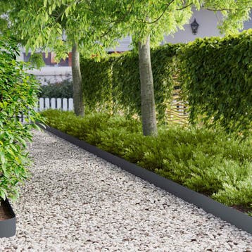 vidaXL Gazonrand 20 st 100 x 15 cm Staal Antraciet, Verzenden, Nieuw