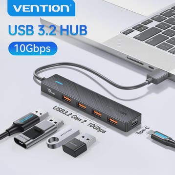 Vention 5-Poorts USB 3.2 Gen2 Hub met 10Gbps Snelheid - USB-, Verzenden, Nieuw