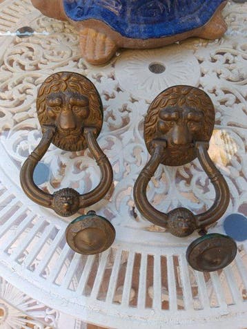 Vintage Deurklopper (2) - 1930-1940 - Bronzen deurklopper