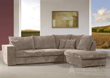 Hoekbank Afferden - loungebanken - Beige, Huis en Inrichting, Nieuw, Stof