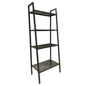 Boekenkast / opslagrek 62x35,5x148 cm zwart, metaal,, Ophalen of Verzenden, Gebruikt