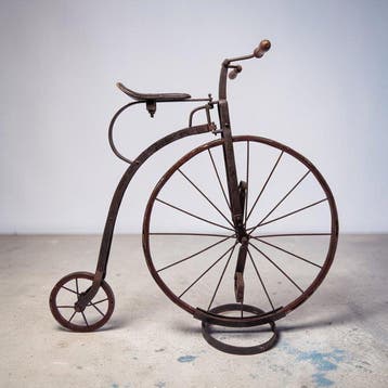 Raro Biciclo dEpoca in Ferro Battuto e Legno - Mod.