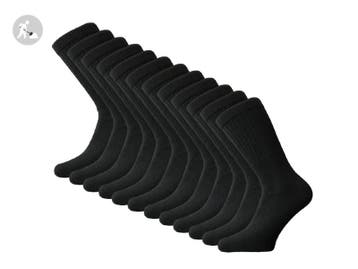 12 paar SQOTTON Werksokken - Heavy - Zwart, Kleding | Heren, Verzenden, Nieuw